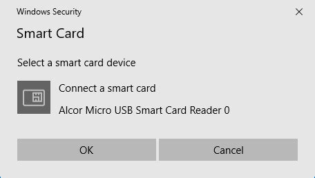 keeps prompting for pin smart card reader|Windows prompting to connect a Smart Card reader.